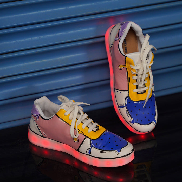 Color Drip Sneakers - Light Me Up - The Quirky Naari