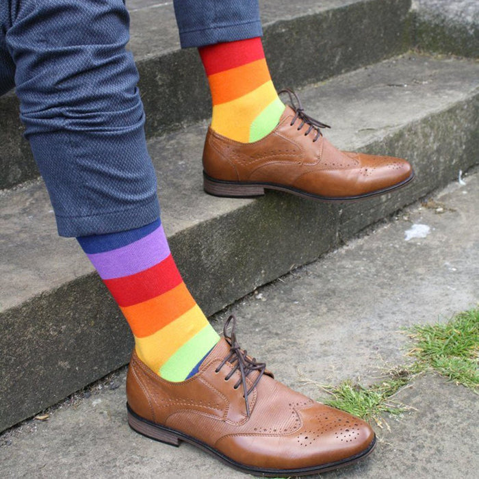 Colour Together – Rainbow Stripe Matching Bamboo Socks - Bascora