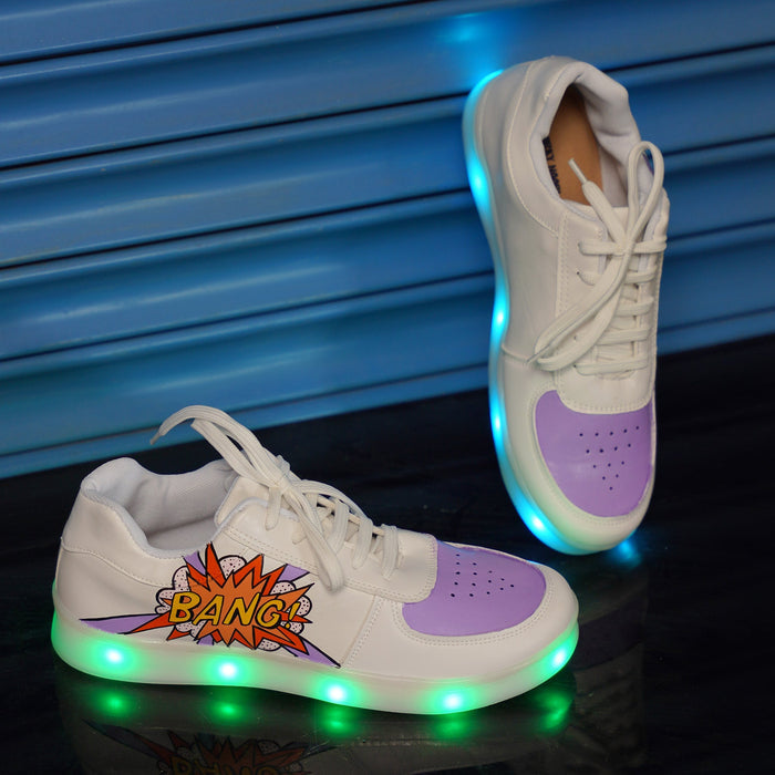 Comic Art Sneakers - Light Me Up - The Quirky Naari