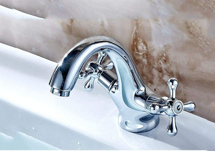 Copper Basin Water Tap Double Handles
