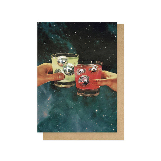 Cosmic Cheers Greeting Card | East End Prints