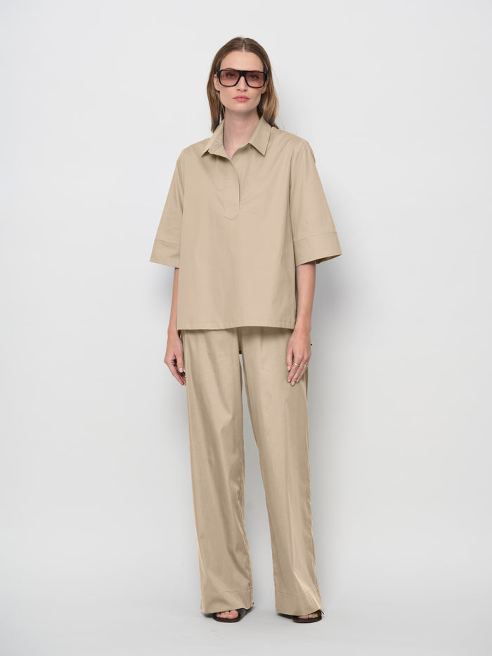 Cotton Wide Pants