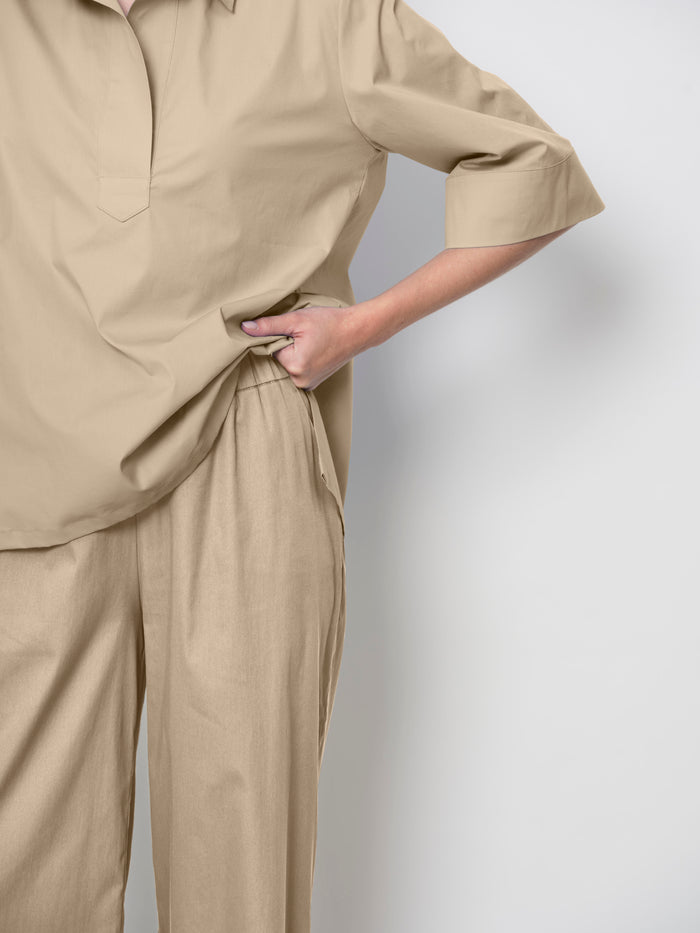 Cotton Wide Pants