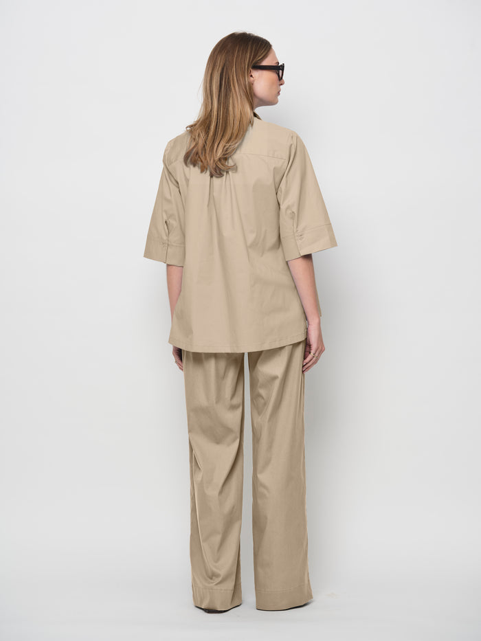 Cotton Wide Pants