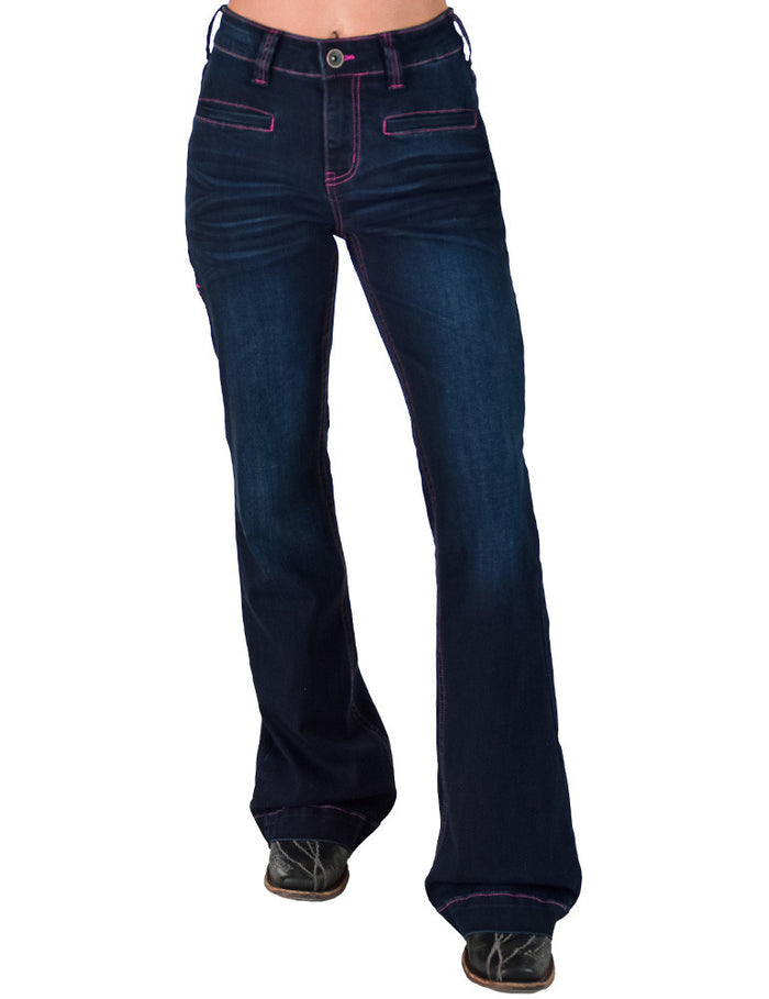 Cowgirl Tuff Pink Bootstitch Jeans