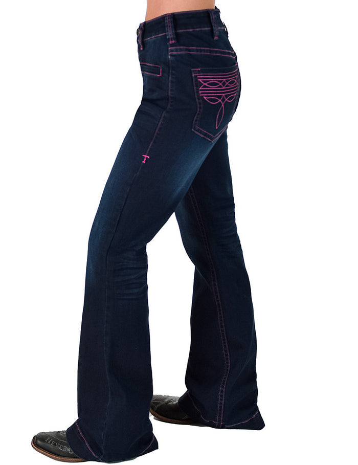 Cowgirl Tuff Pink Bootstitch Jeans