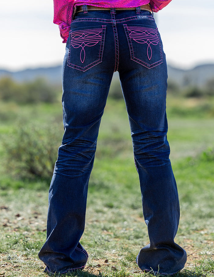 Cowgirl Tuff Pink Bootstitch Jeans