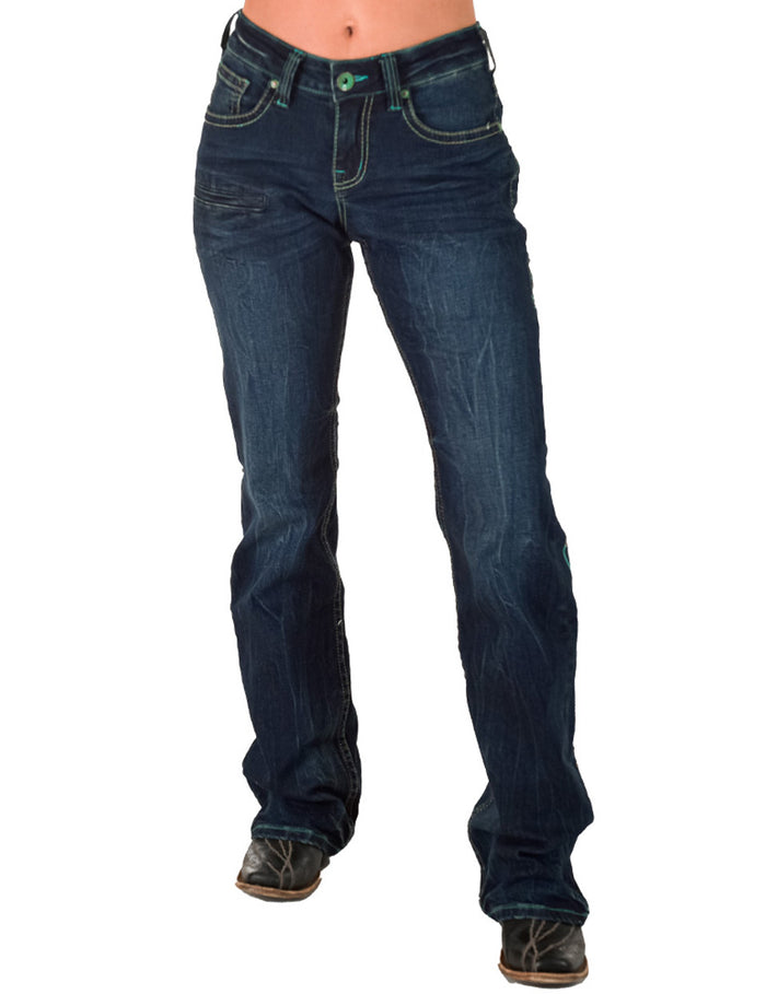 Cowgirl Tuff Turquoise Arrows Jeans