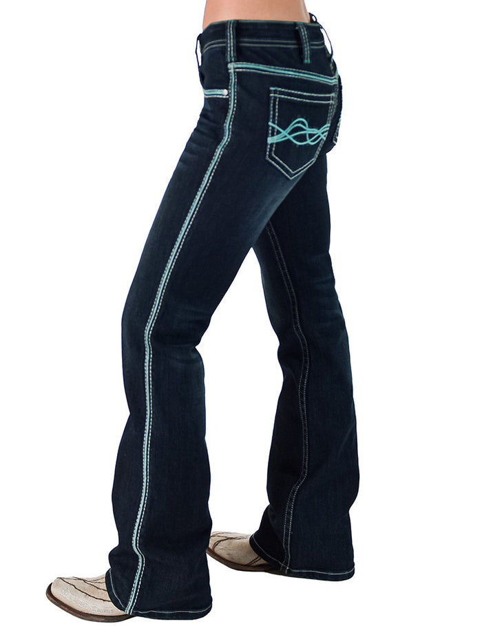 Cowgirl Tuff Turquoise DFMI Dark Jeans