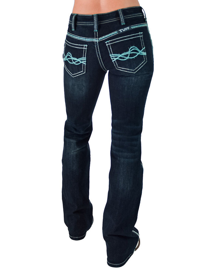 Cowgirl Tuff Turquoise DFMI Dark Jeans
