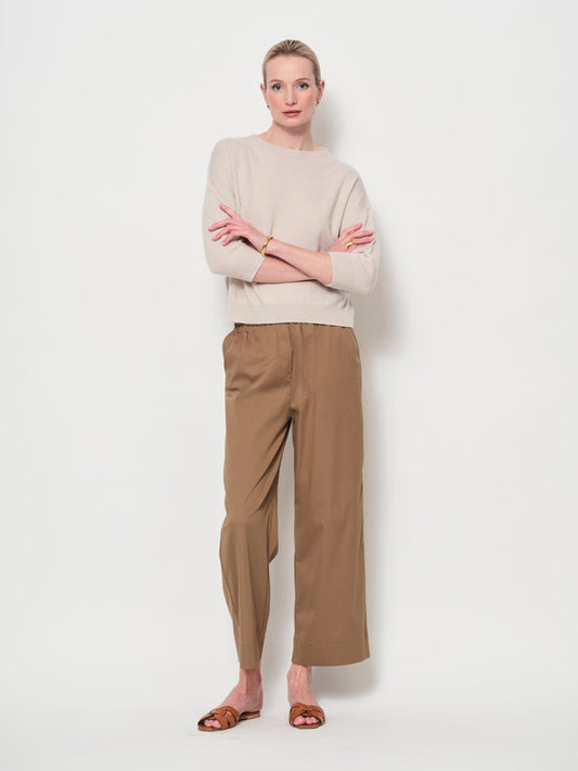 Cropped Cotton Pants