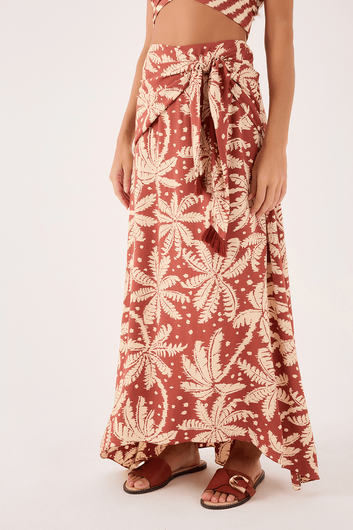 Cropped Crepe Bahia Print Skirt_3