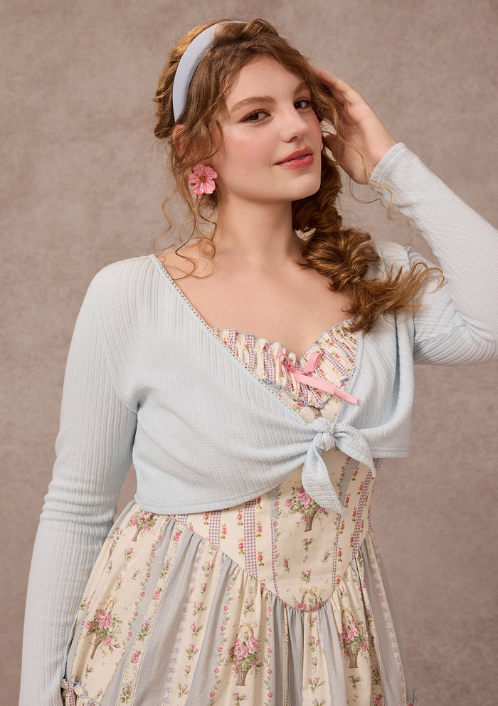 Curve&Plus Strawberry Farm Knit Cardigan（Blue）