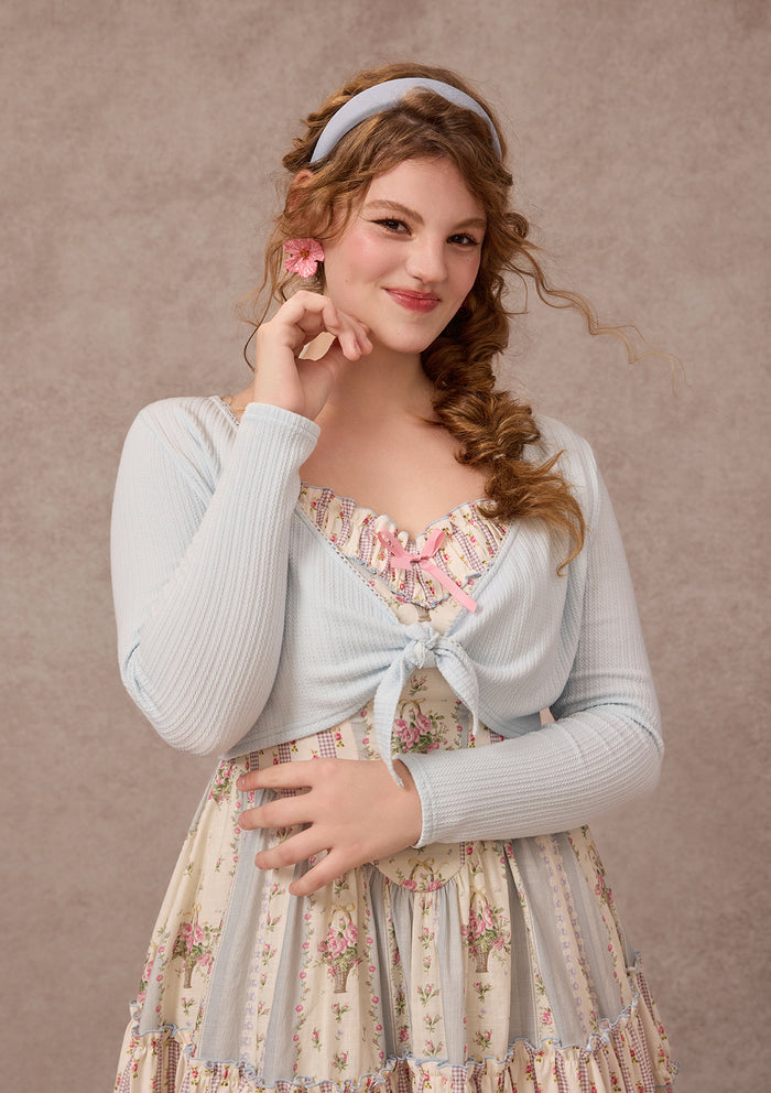 Curve&Plus Strawberry Farm Knit Cardigan（Blue）