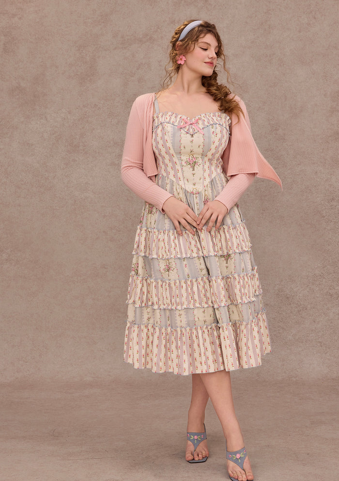 Curve&Plus Strawberry Farm Knit Cardigan（Pink）