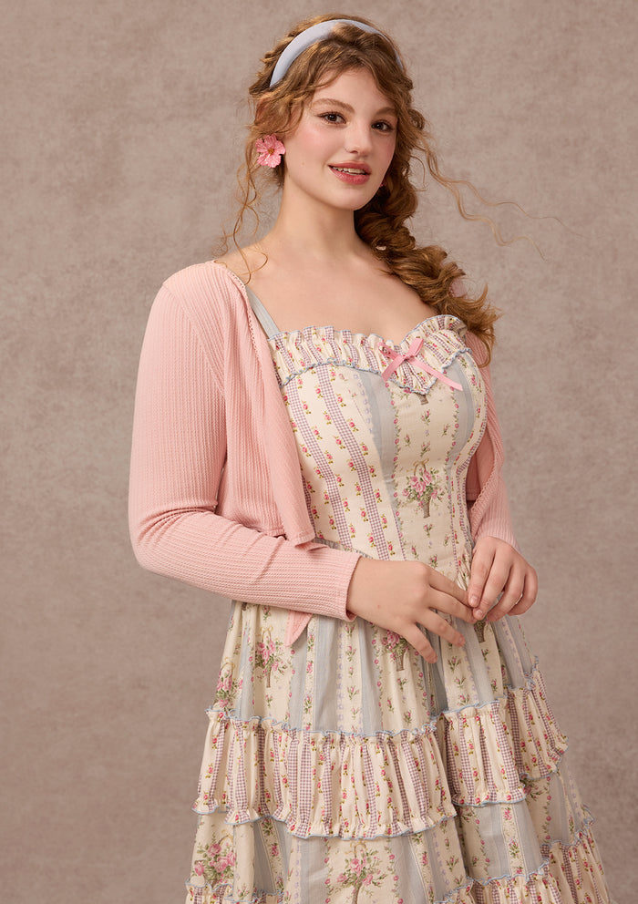 Curve&Plus Strawberry Farm Knit Cardigan（Pink）