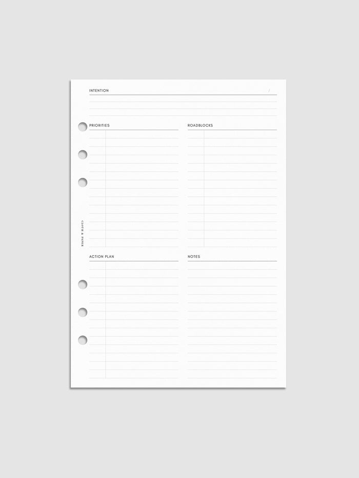 Daily Intention Planner Inserts | A5