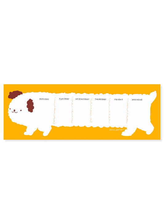 Daisy Dog Weekly Desk Planner | Karen Schipper
