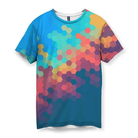 Defined by an intricate tessellation of hexagonal shapes, this modern digital design resembles a deconstructed honeycomb or low-poly abstraction. Contact us with accessibility feedback, we'd love to help!