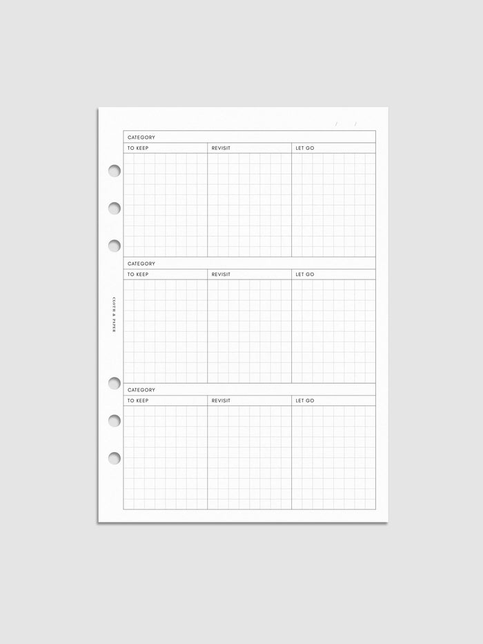 Declutter Planner Inserts mockup in size A5.