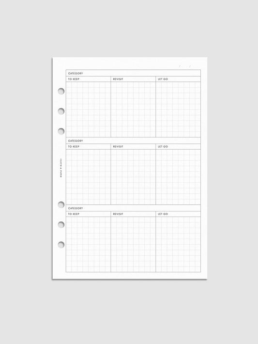 Declutter Planner Inserts mockup in size A5.