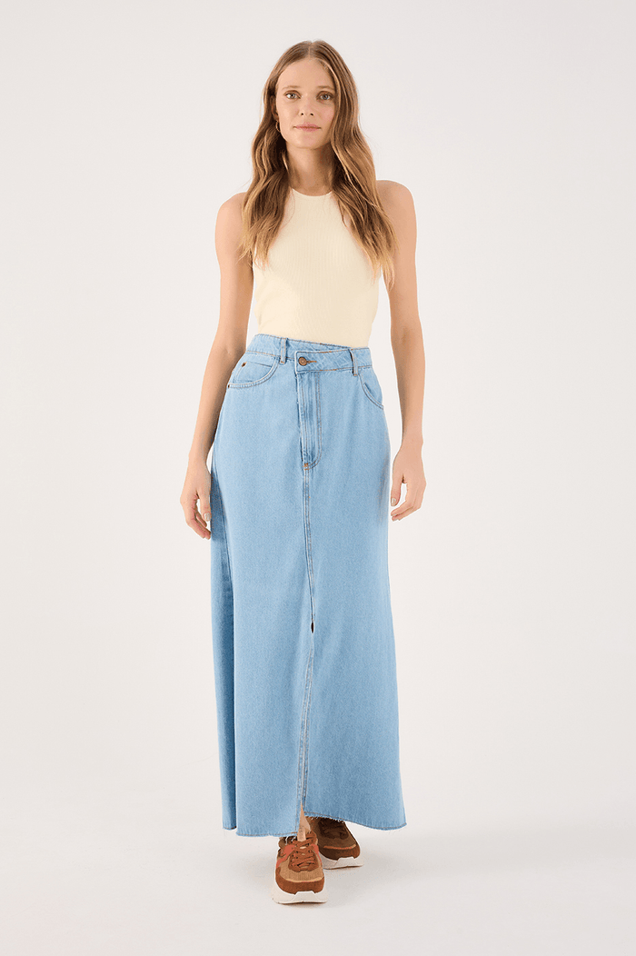 Denim Slit Skirt_1