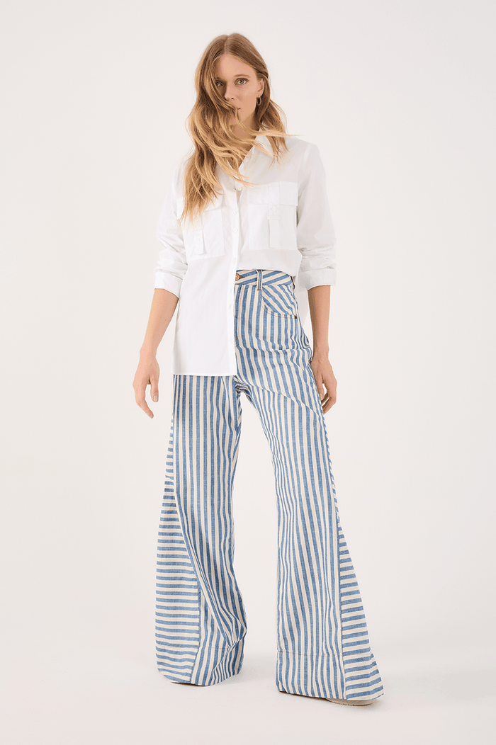 Denim Stripe Twill Pants_1