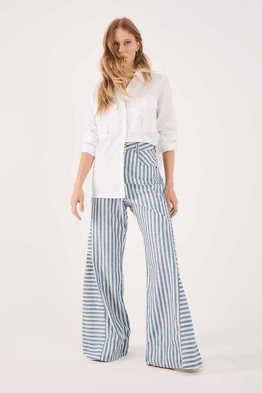 Denim Stripe Twill Pants_1