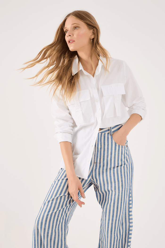 Denim Stripe Twill Pants_3