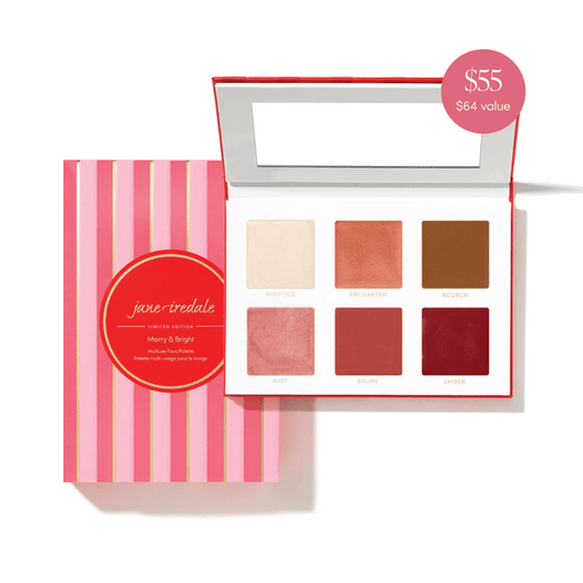 DISCONTINUED - Merry & Bright Multiuse Face Palette | Jane Iredale