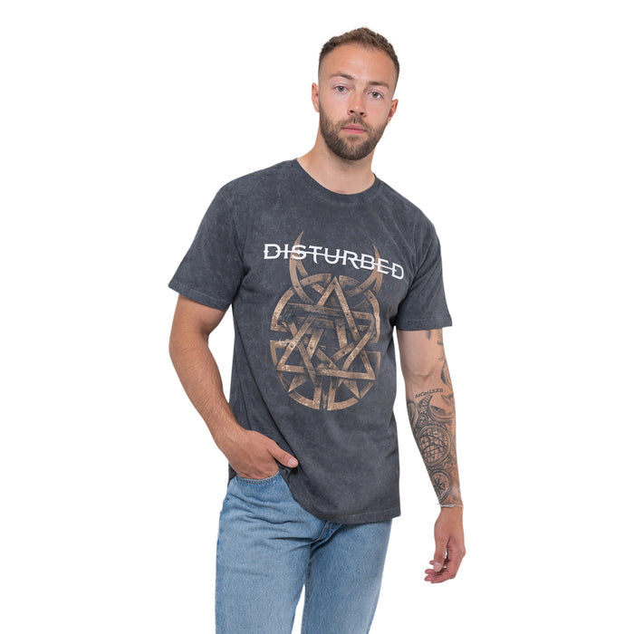DISTURBED - RIVETED - T-Shirt Grey (Wash Collection)