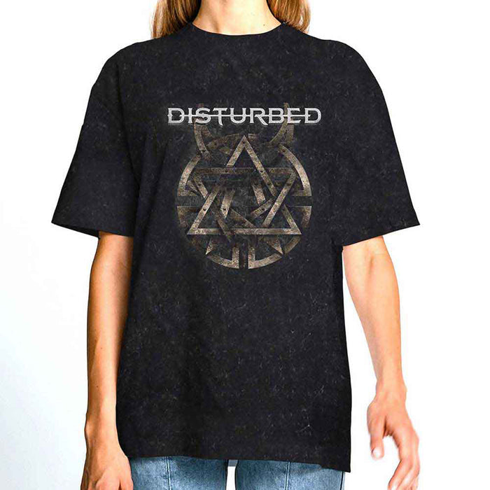 DISTURBED - RIVETED - T-Shirt Grey (Wash Collection)