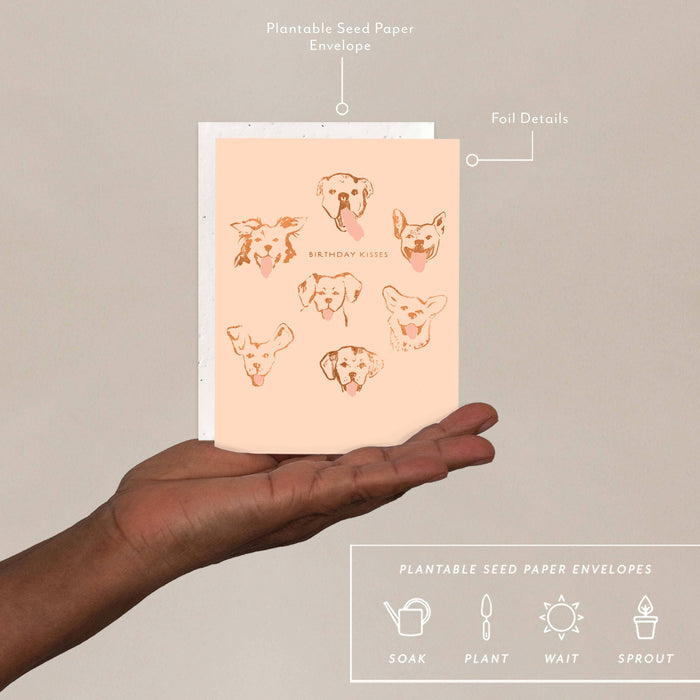 Dog Kisses Birthday Card | Seedlings