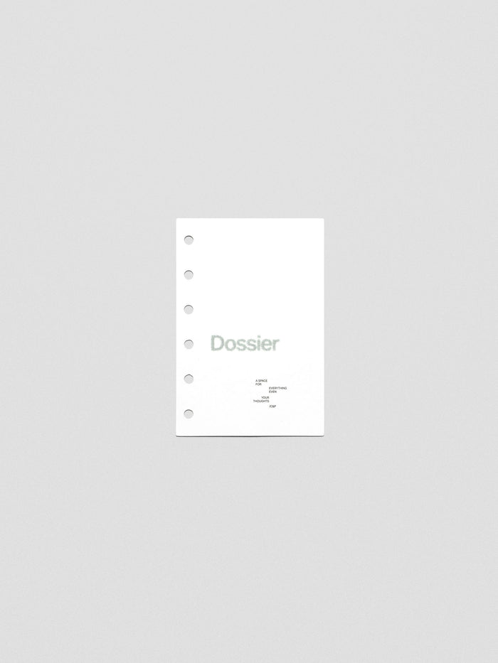 Dossier Planner Dashboard in Pocket size.