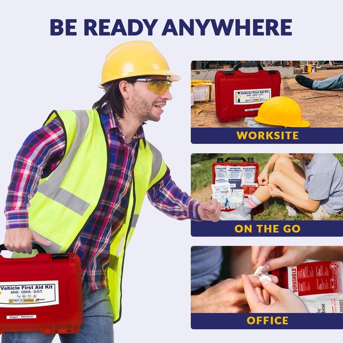 DOT Deluxe First Aid Kit Waterproof 909 Red