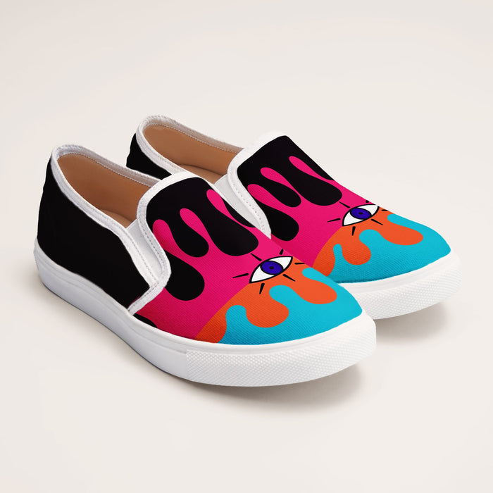 Dripping Eye Slipons - The Quirky Naari