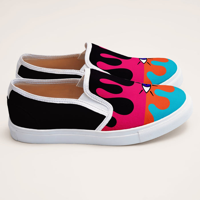 Dripping Eye Slipons - The Quirky Naari