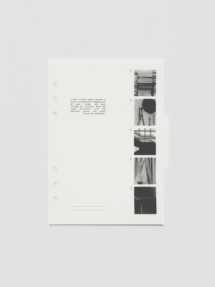 A5 Editorial Vellum Dividers Vol. 2 angled view highlighting translucent vellum material.