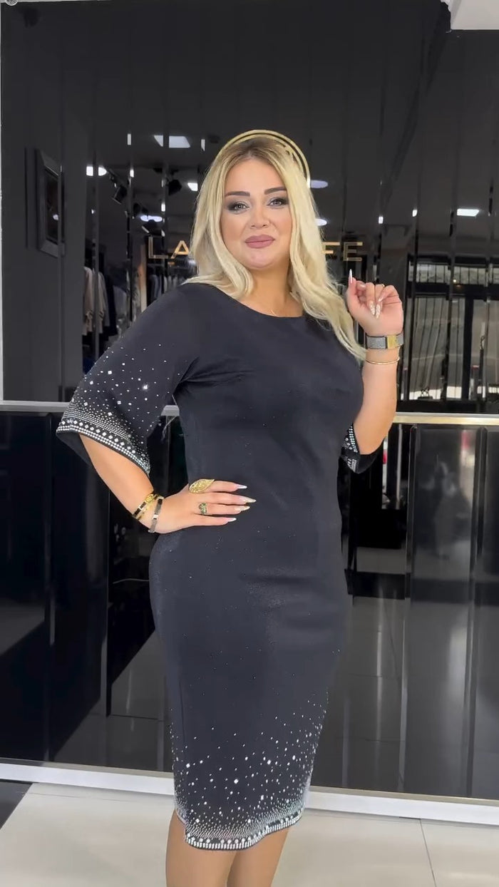 Éliane - Robe élégante avec magnifique motif fleuri