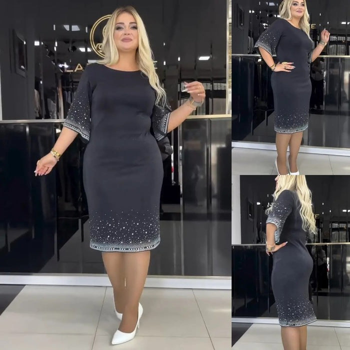 Éliane - Robe élégante avec magnifique motif fleuri