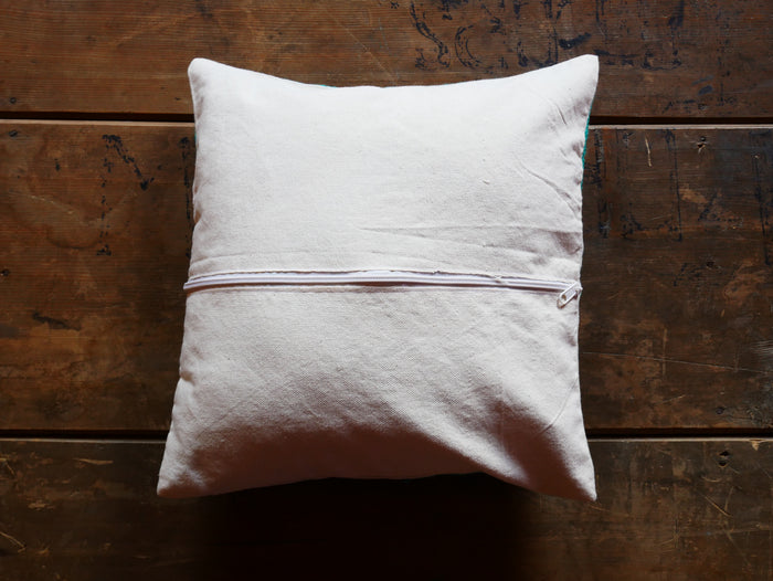 Embroidery pillow Kashmiri Crewel Pillow Cover: Handcrafted by Artisans 16x16 inches