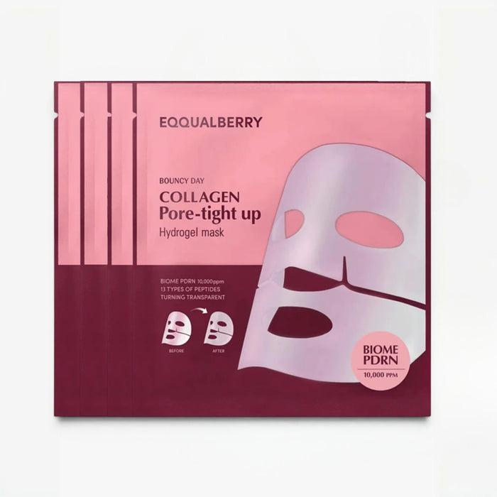 EQQUALBERRY Collagen Pore-Tight Up Hydrogel Mask 4pcs