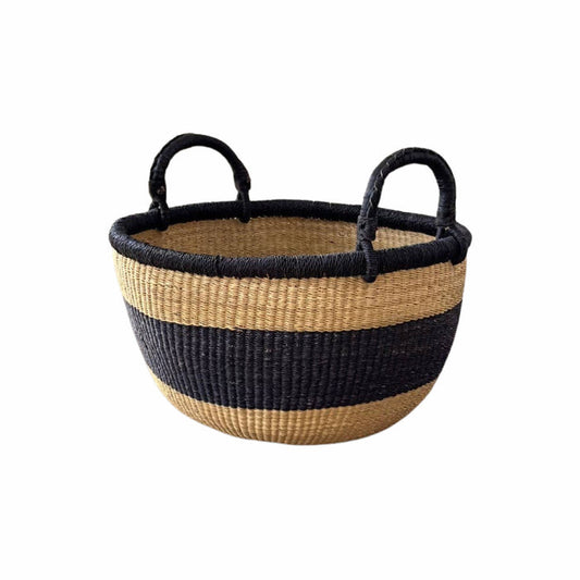 Everything Basket-Natural w/Black Stripe