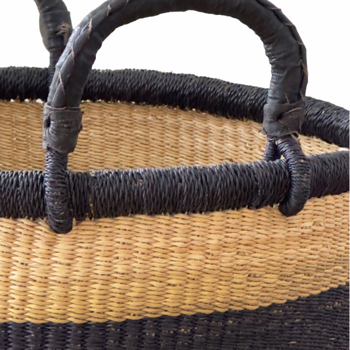 Everything Basket-Natural w/Black Stripe