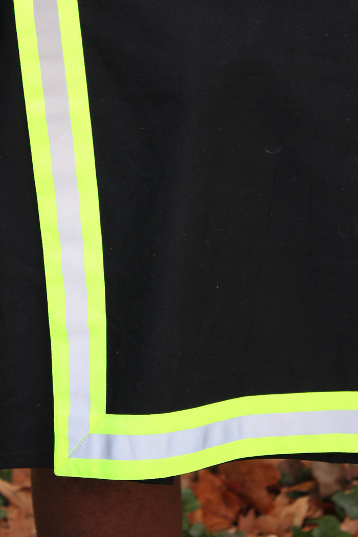 Firefighter Kilt in Black and Florescent Green