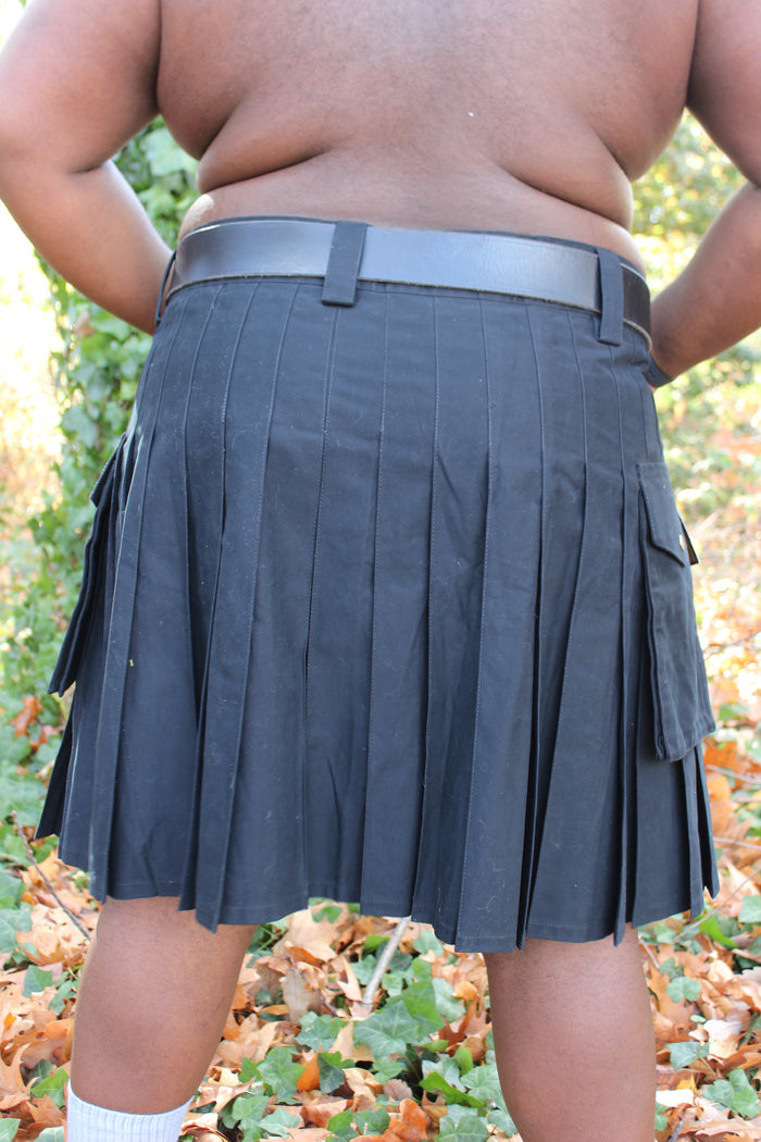 Firefighter Kilt in Black and Florescent Green