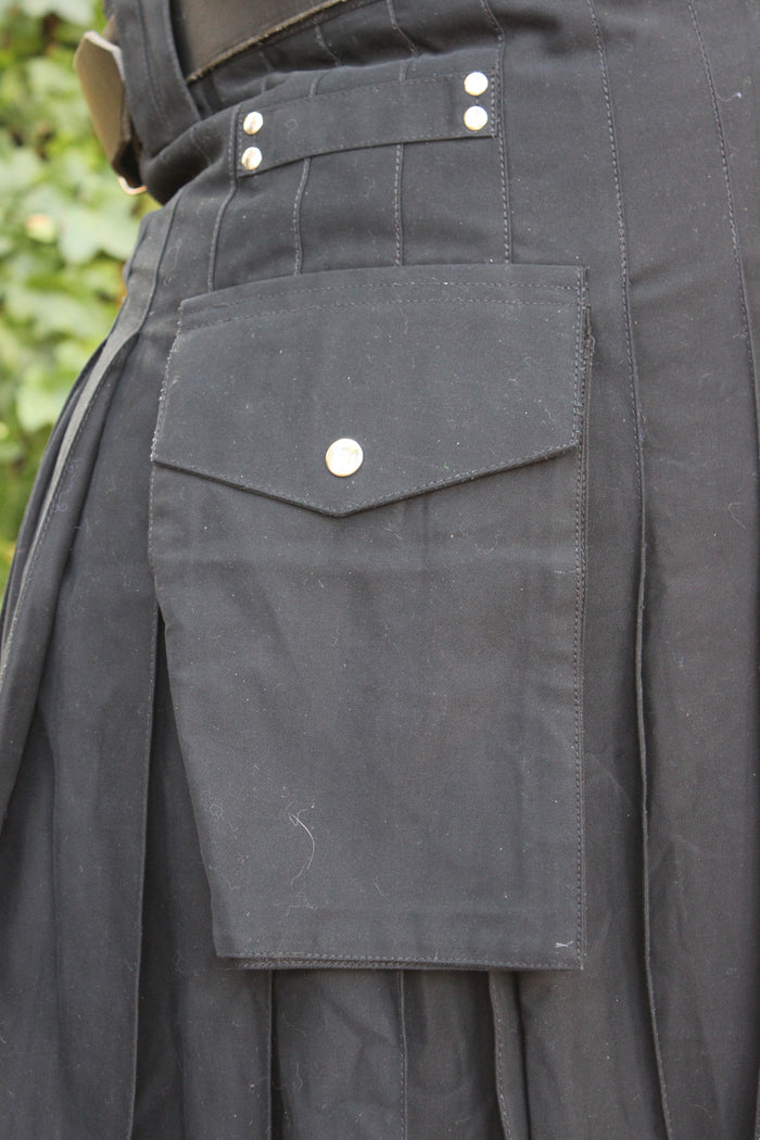 Firefighter Kilt in Black and Florescent Green