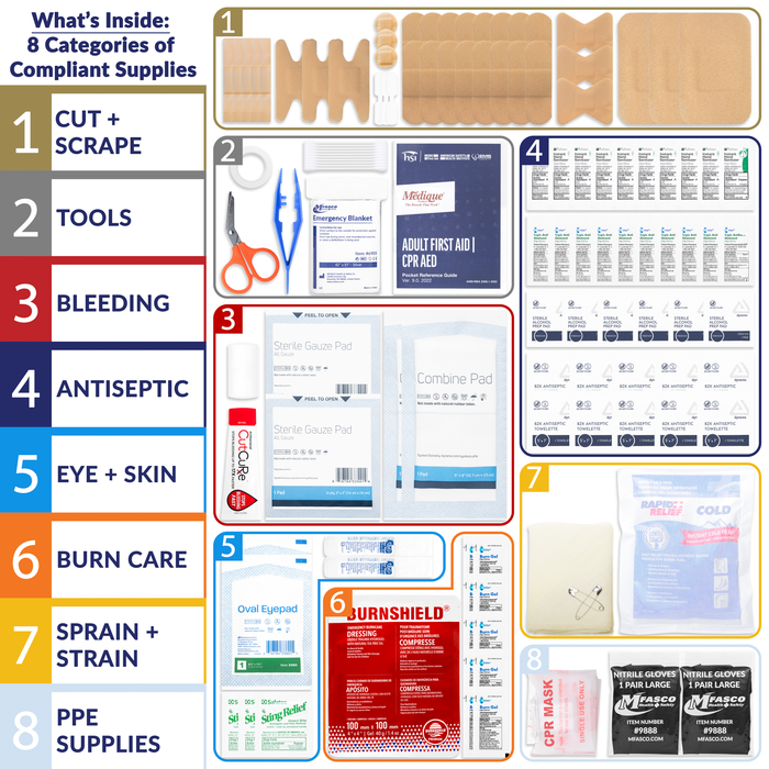 First Aid Kit #16 Metal DOT ANSI Class A
