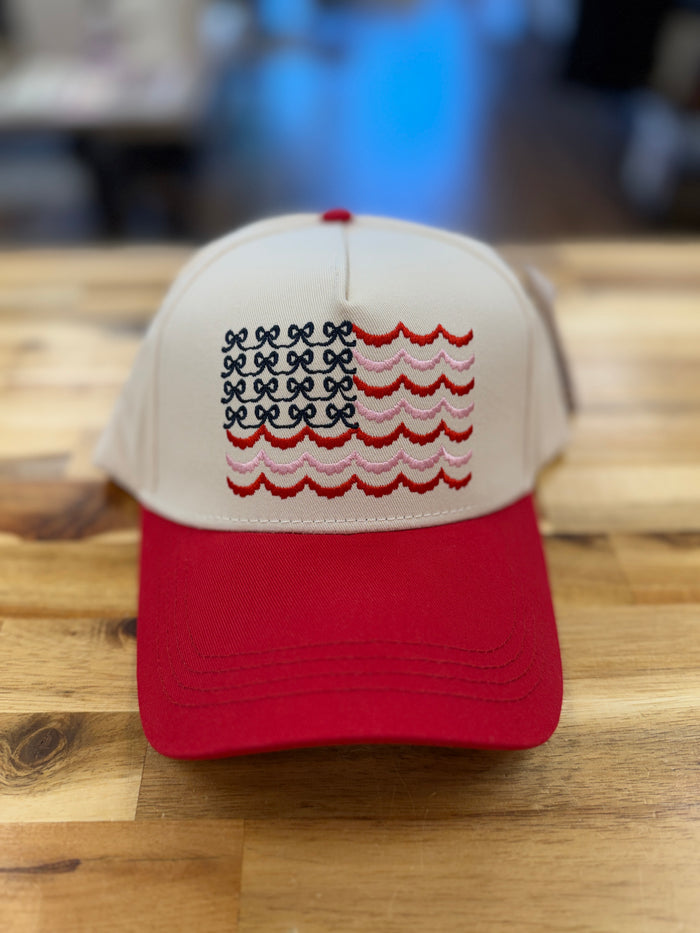 Flag Bows Baseball Cap