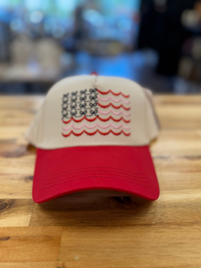 Flag Bows Baseball Cap